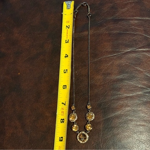 Givenchy chocolate color metal with big beautiful crystal rhinestones - Picture 7 of 10